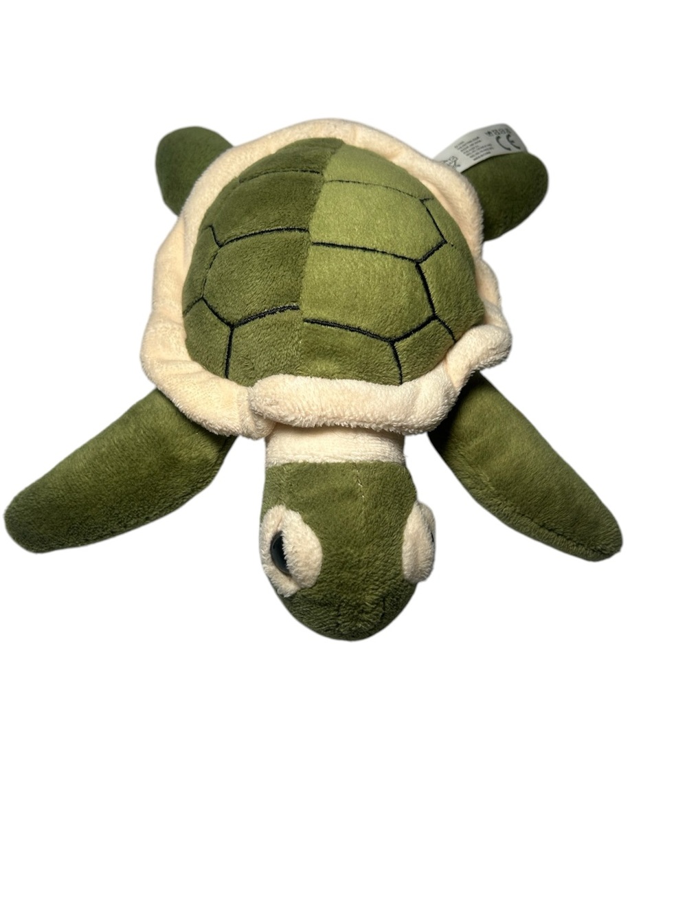 The Petting Zoo 8” Stuffed Plush Green Cream Baby Hatchling Sea Turtle